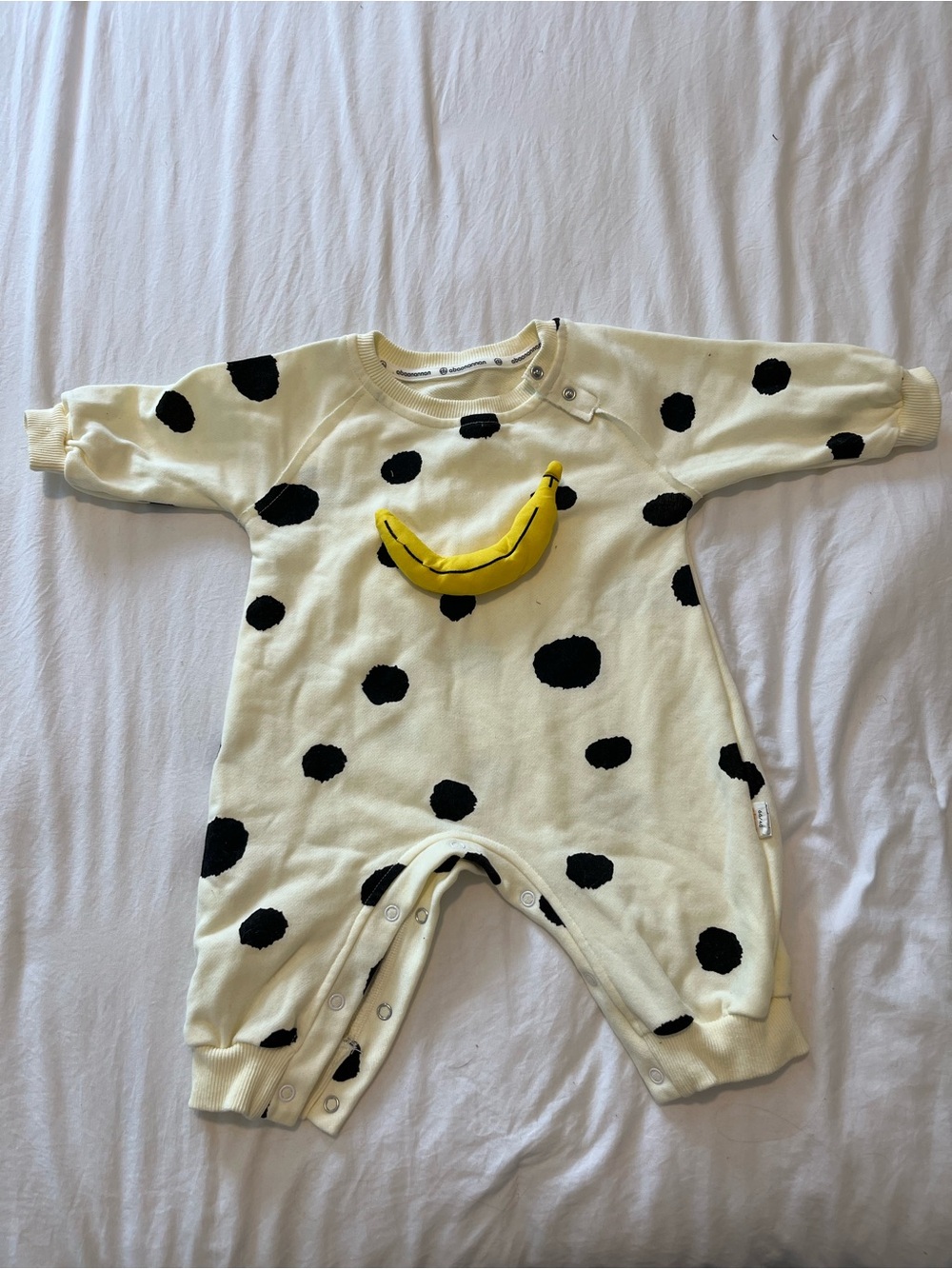Banana polka dot onesie
